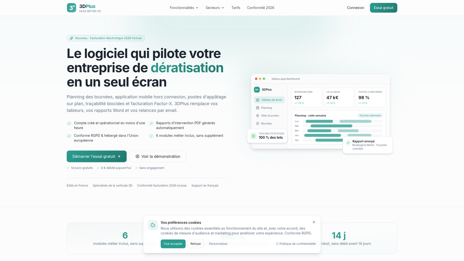 Illustration du guide : 3DPlus : interventions 3D et traçabilité des biocides, quel plan choisir ?
