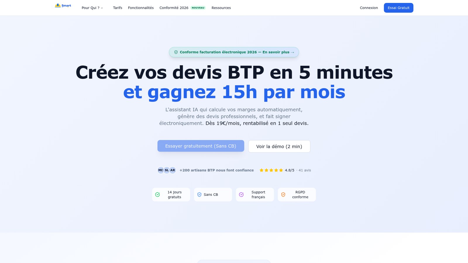 Illustration du guide : SmartDevis : devis et factures pour artisans BTP
